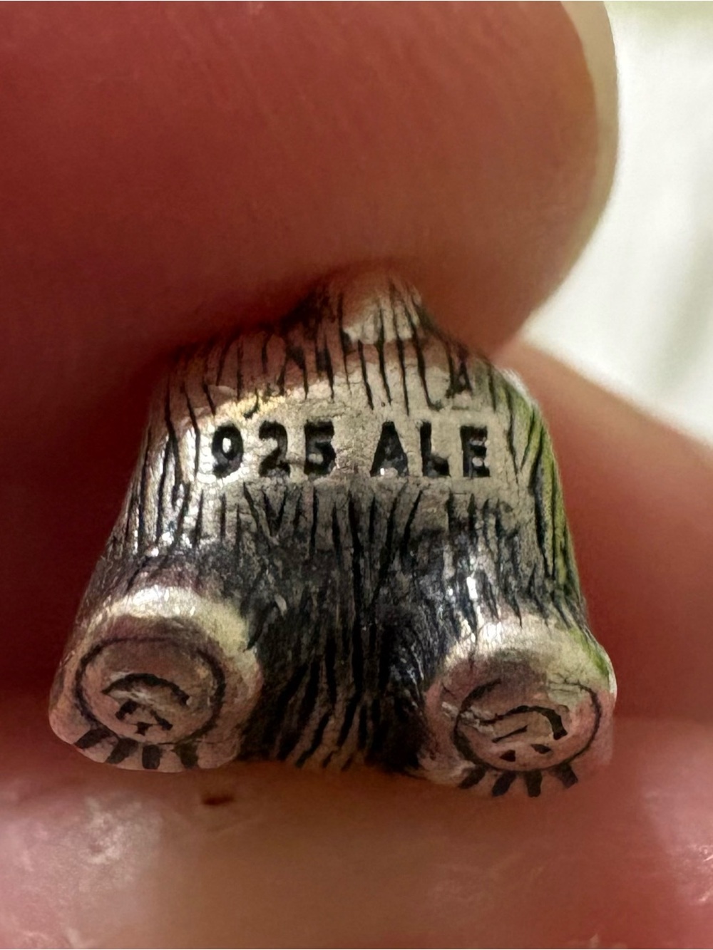 PANDORA Teddy Bear Sterling Silver 925 ALE Bead Charm Retired style. - Picture 2 of 2
